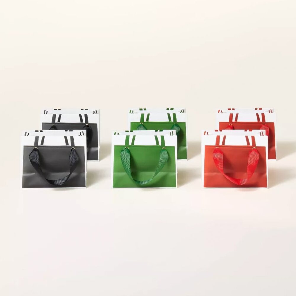 Set of 6 Mini Favor Gift Bags Black/Green/Red - kate spade new york x Target - Picture 3 of 4